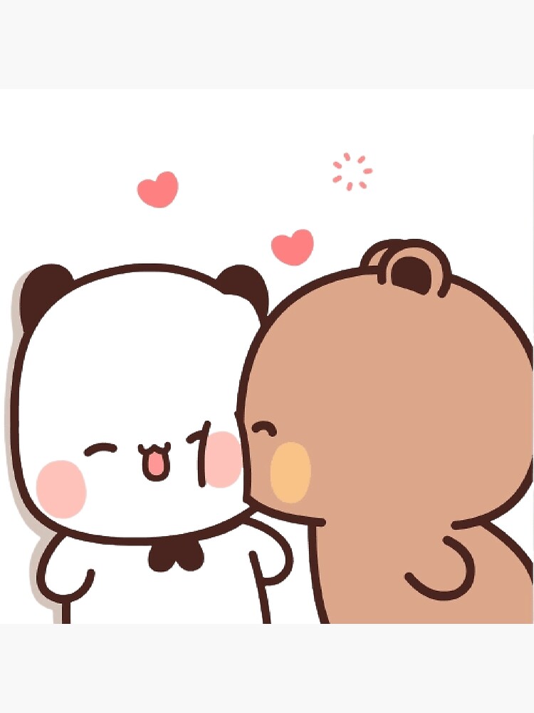 Buy Bubu and Dudu Bear Couple Sticker, Valetine's Day Gift, Couple  Stickers, Cute Sticker, Bubu Dudu Stickers ,3 Inch Cute Bear and Panda bubu  dudu Balloon Sticker, Stickers for Teens Girls Kids