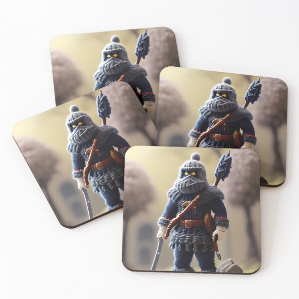 Item preview, Knitted Warrior in Fairytale City Art Print designed and sold by TeoDorskiy.