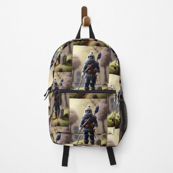 Item preview, Knitted Warrior in Fairytale City Art Print designed and sold by TeoDorskiy.