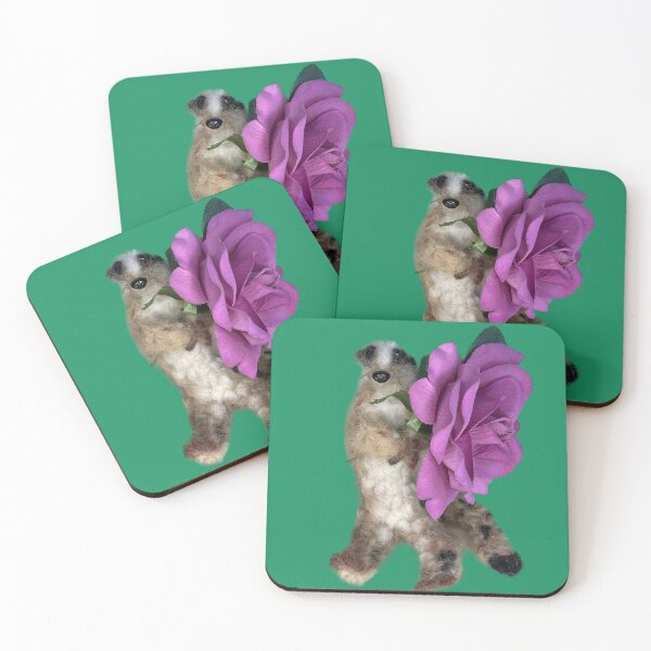 Item preview, meerkat with a flower designed and sold by KasiaWrobel.