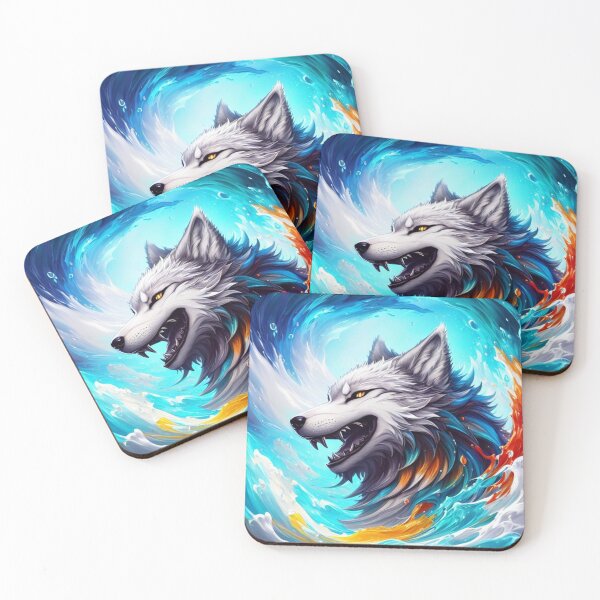 Item preview, Splash Wave Wolf designed and sold by wildlifezen.