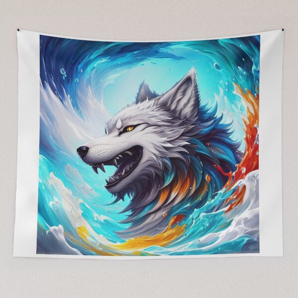 Item preview, Splash Wave Wolf designed and sold by wildlifezen.