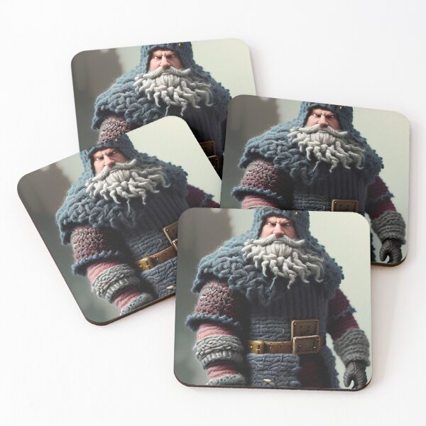 Item preview, Knitted Warrior in Fairytale City Art Print designed and sold by TeoDorskiy.