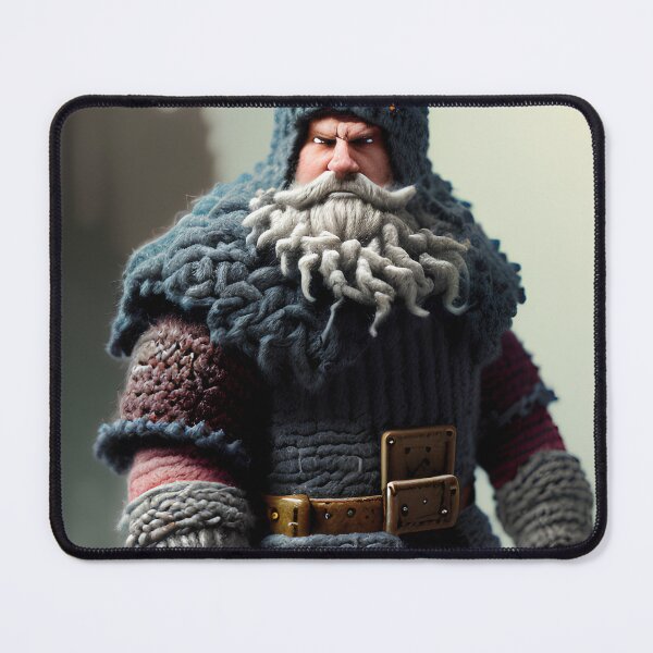 Item preview, Knitted Warrior in Fairytale City Art Print designed and sold by TeoDorskiy.