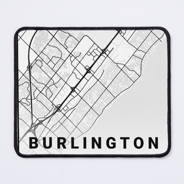 Item preview, City Map of Burlington Canada black and white designed and sold by More than Myriad.