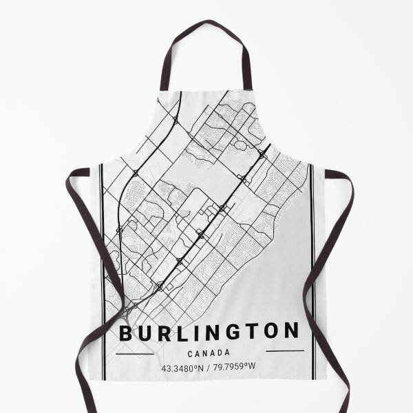 Artikelvorschau, Stadtplan von Burlington Kanada schwarz und weiß entworfen und verkauft von More than Myriad.