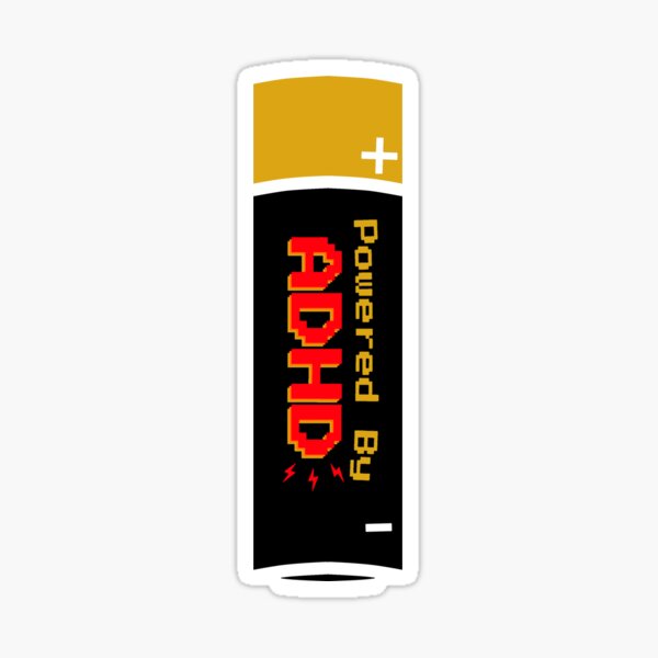 ADHD Battery. Sticker