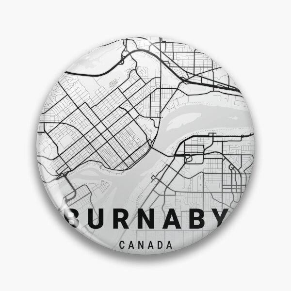 Item preview, City Map of Burnaby Canada black and white  designed and sold by More than Myriad.