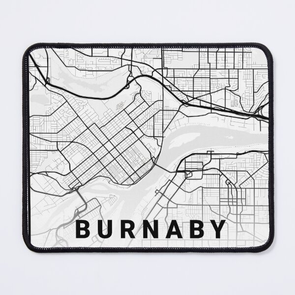 Item preview, City Map of Burnaby Canada black and white designed and sold by More than Myriad.