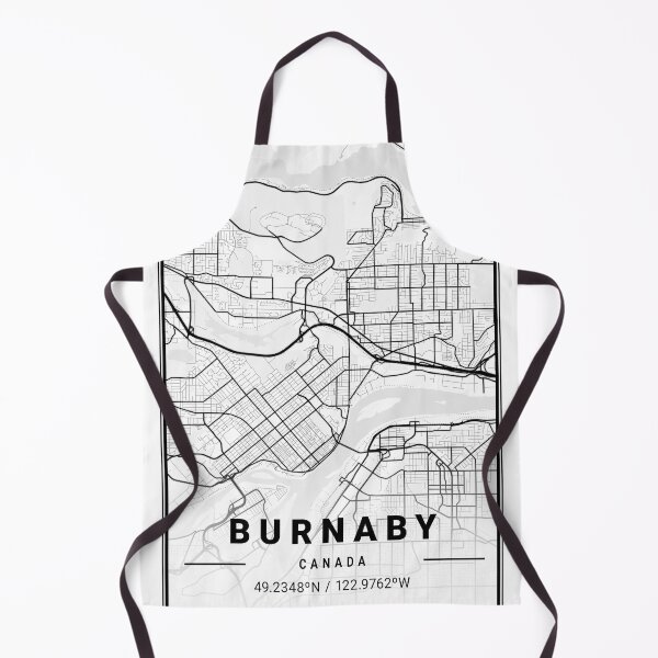 Item preview, City Map of Burnaby Canada black and white designed and sold by More than Myriad.