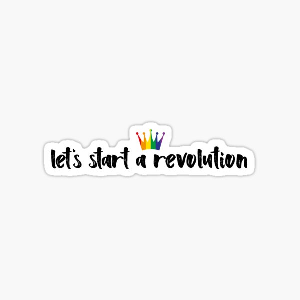 Young Royals: Let's start a revolution - rainbow crown Sticker