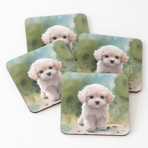 Item preview, Cute Maltipoo Puppy Art 1 designed and sold by cutiepeupies.