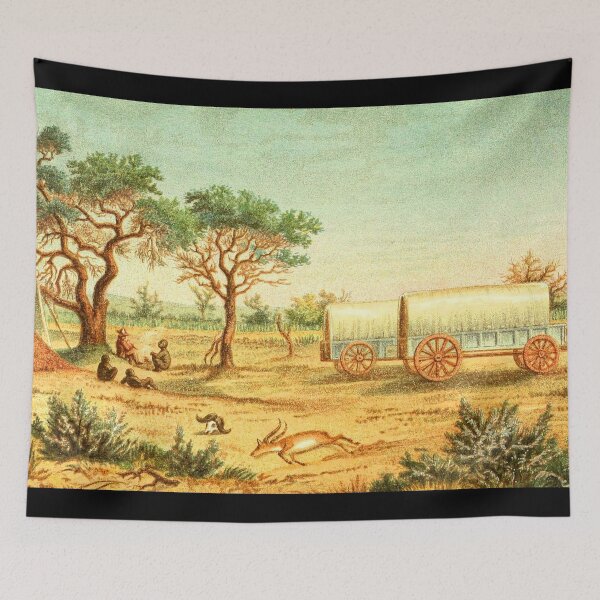 Item preview, Vintage Painting Hunters' Camp On The Semokwe River, Zimbabwe 1881 designed and sold by w-world-life-co.