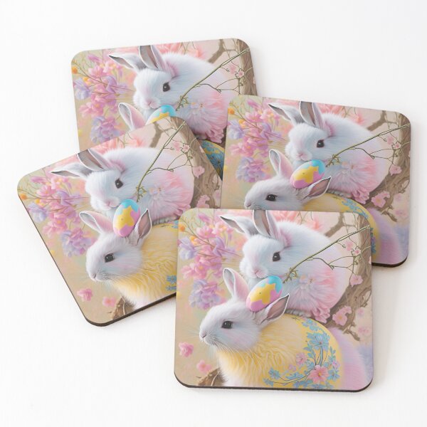 Item preview, Colorful Pastel Festive Easter Eggs Easter Bunny Spring Flowers Version 14 designed and sold by DreamingAwake1.
