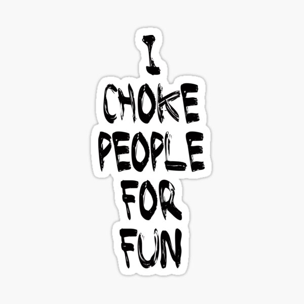 BJJ Funny Brazilian Jiu-Jitsu Choke People Design Pegatina