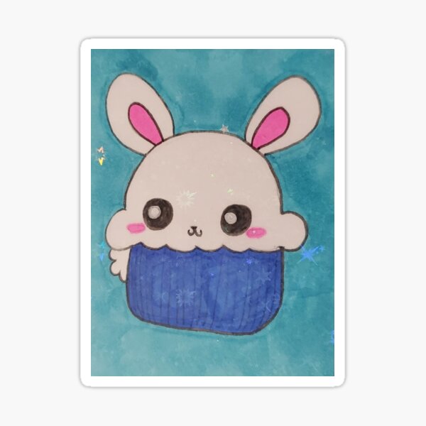 Bunny Cupcake Sticker