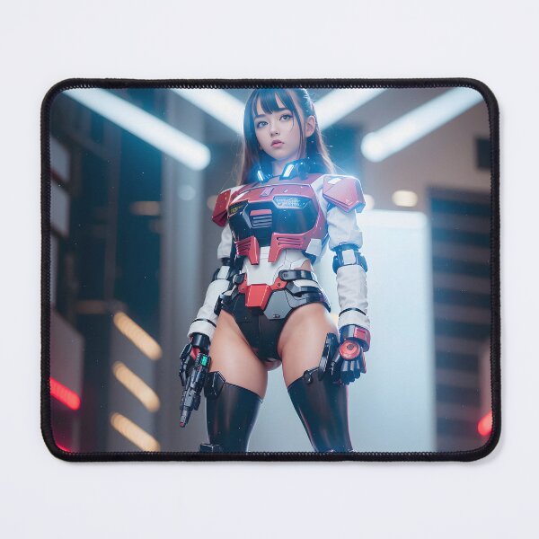 Item preview, Japanese Mecha Pilot Girl - modern digital art designed and sold by ai-mnesia.