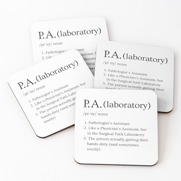 Item preview, Pathologist’s Assistant Funny Definition Laboratory P.A. white background designed and sold by Brasilia.