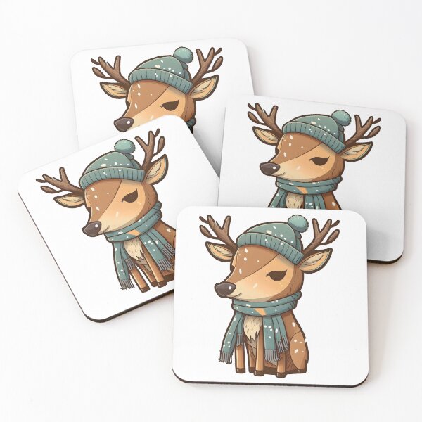 Item preview, Cute Deer in a Hat and Scarf designed and sold by BHDesignCo.