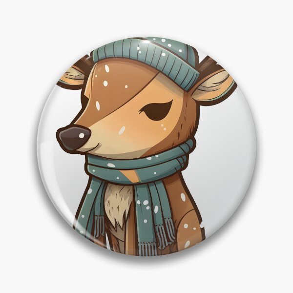 Item preview, Cute Deer in a Hat and Scarf designed and sold by BHDesignCo.