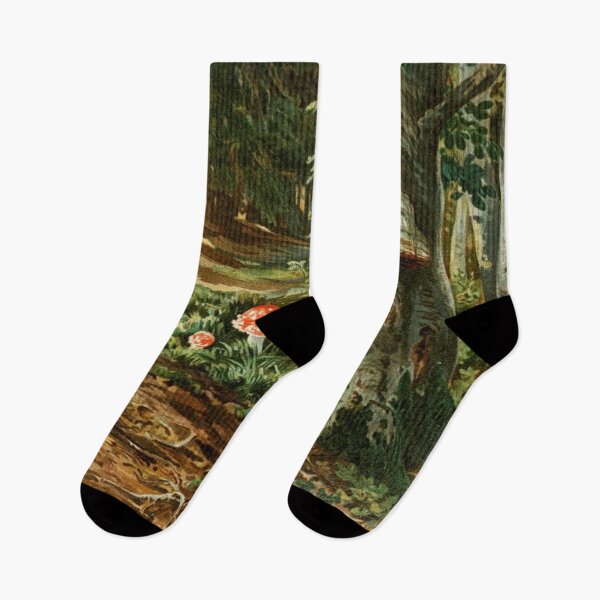 Item preview, Vintage Mushroom In Forest designed and sold by w-world-life-co.