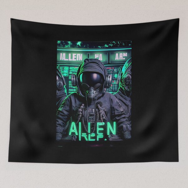 Item preview, Alien NCF Intergalactic Rap Group / Alien Rap Battle designed and sold by ZGigerBarker.