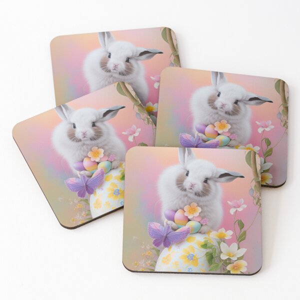 Item preview, Colorful Pastel Festive Easter Eggs Easter Bunny Spring Flowers Version 15 designed and sold by DreamingAwake1.