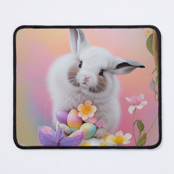 Item preview, Colorful Pastel Festive Easter Eggs Easter Bunny Spring Flowers Version 15 designed and sold by DreamingAwake1.