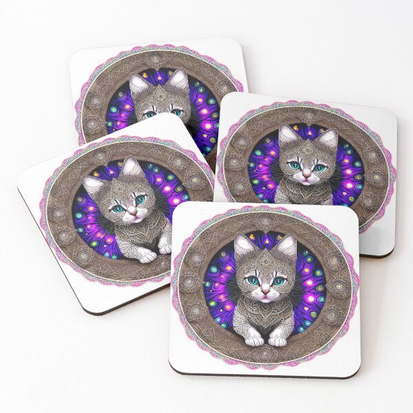 Item preview, Mandala Spiritual Cat III designed and sold by mandalacat.