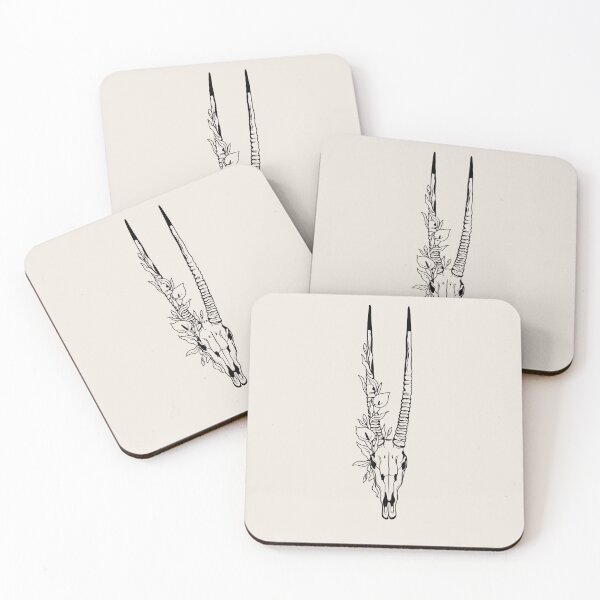 Item preview, Antilope Skull and flowers Bones and Botany designed and sold by PeriwinkleStone.
