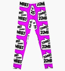 ZOMBIES ZOMBIES ZOMBIES SPEECH BUBBLE by Zombie Ghetto Leggings