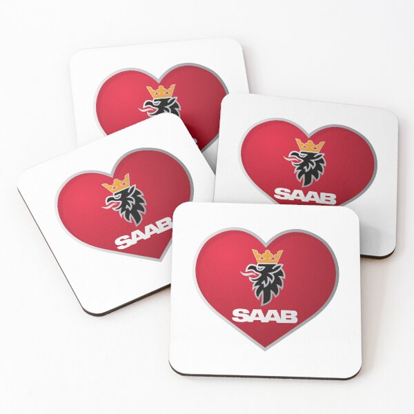 Item preview, SAAB Red Heart - Love of SAAB Cars designed and sold by blackdogshop.