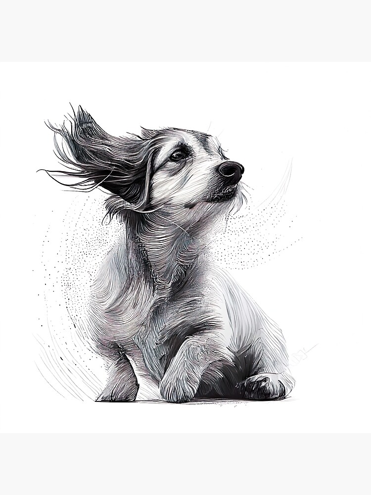 Dog hand drawn realistic sketch Royalty Free Vector Image