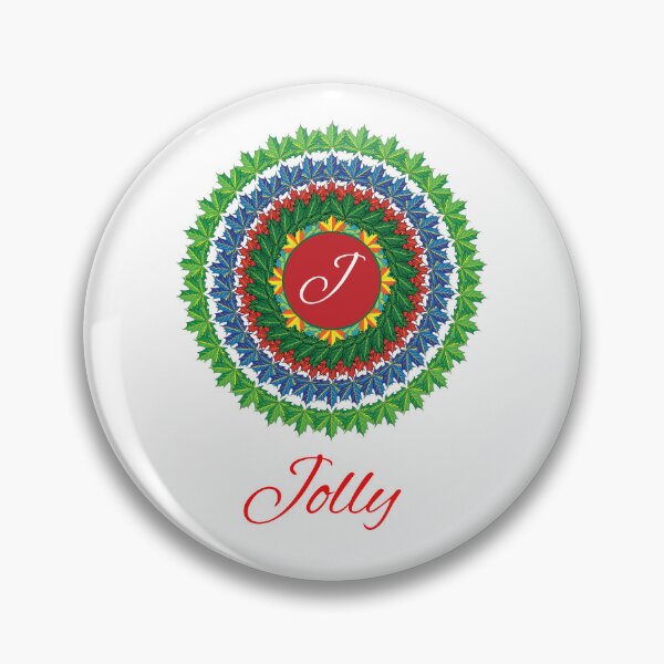Item preview, Alphabet J with attribute Jolly leaf art Mandala circle design designed and sold by MubaraksArt.