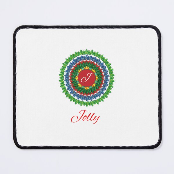 Item preview, Alphabet J with attribute Jolly leaf art Mandala circle design designed and sold by MubaraksArt.