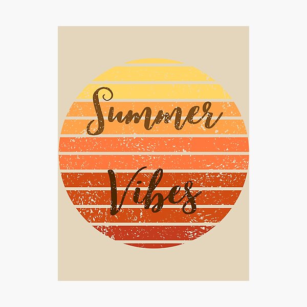 Summer vibes vacations travel tshirt and apparel design Photographic Print