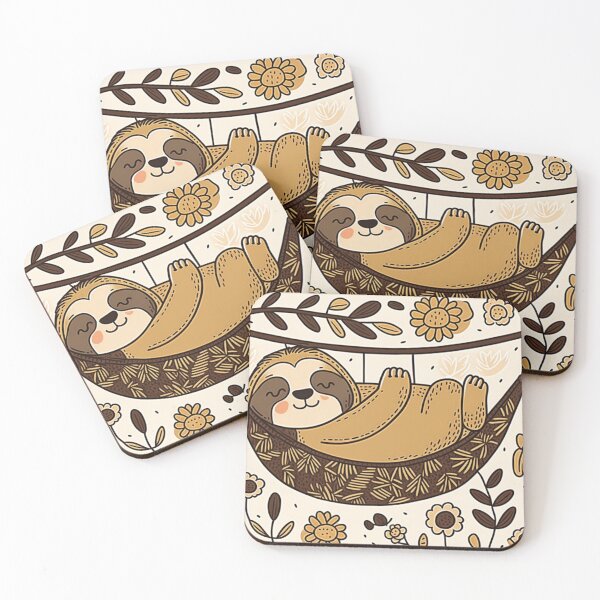 Item preview, Sloth sleeping in a hammock Pattern designed and sold by wildlifezen.