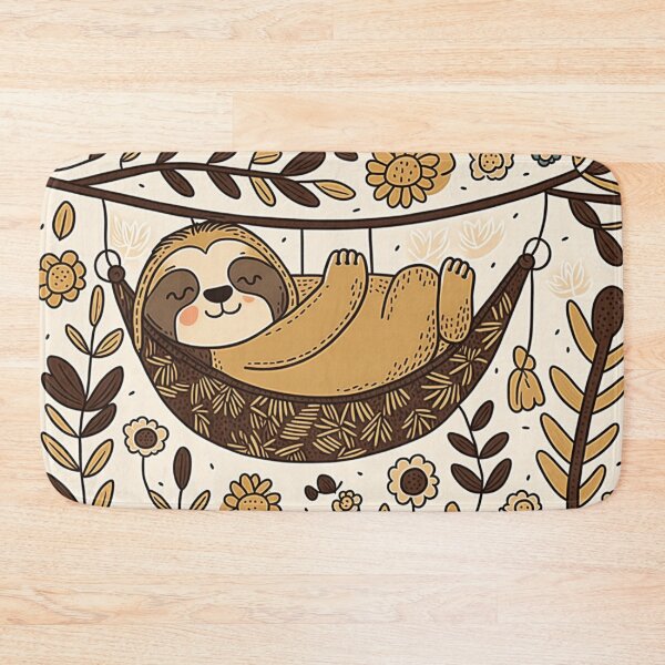 Item preview, Sloth sleeping in a hammock Pattern designed and sold by wildlifezen.