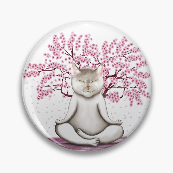Item preview, MEDITATING CAT - CHERRY BLOSSOM - SAKURA designed and sold by Danicus666.