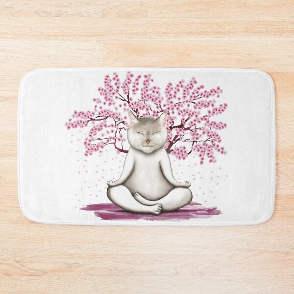 Item preview, MEDITATING CAT - CHERRY BLOSSOM - SAKURA designed and sold by Danicus666.
