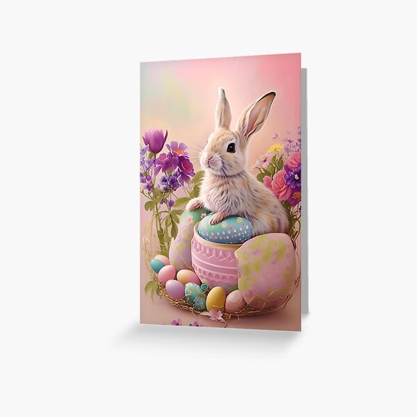 Item preview, Colorful Festive Easter Eggs Easter Bunny Spring Flowers Chick Version 36 designed and sold by DreamingAwake1.