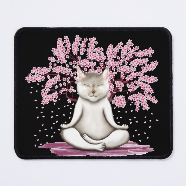 Item preview, MEDITATING CAT - CHERRY BLOSSOM - SAKURA designed and sold by Danicus666.