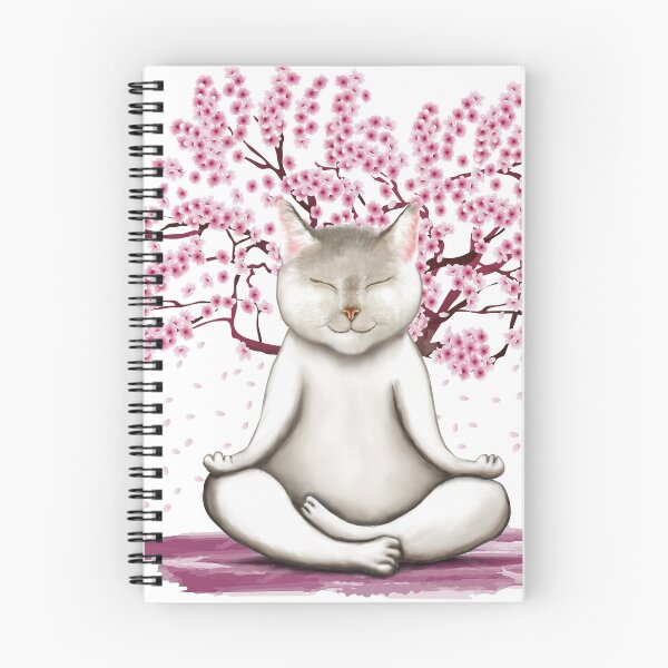 Item preview, MEDITATING CAT - CHERRY BLOSSOM - SAKURA designed and sold by Danicus666.