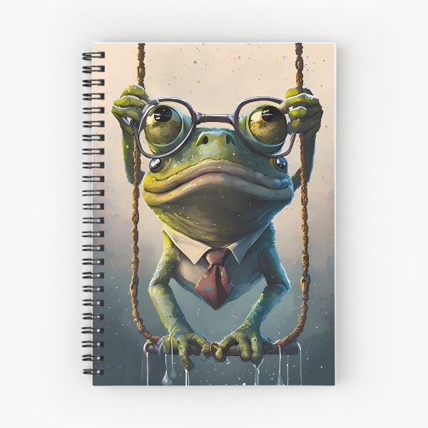 Item preview, Funny frog nerd on swing designed and sold by SMILE88.