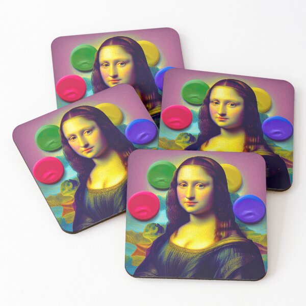 Item preview, Colorful Mona Lisa Drawing Painting designed and sold by unrealartwork.
