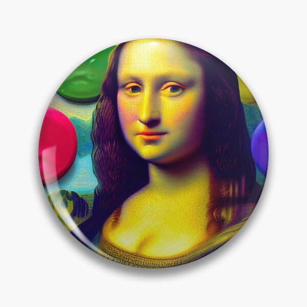 Item preview, Colorful Mona Lisa Drawing Painting designed and sold by unrealartwork.