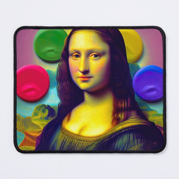Item preview, Colorful Mona Lisa Drawing Painting designed and sold by unrealartwork.