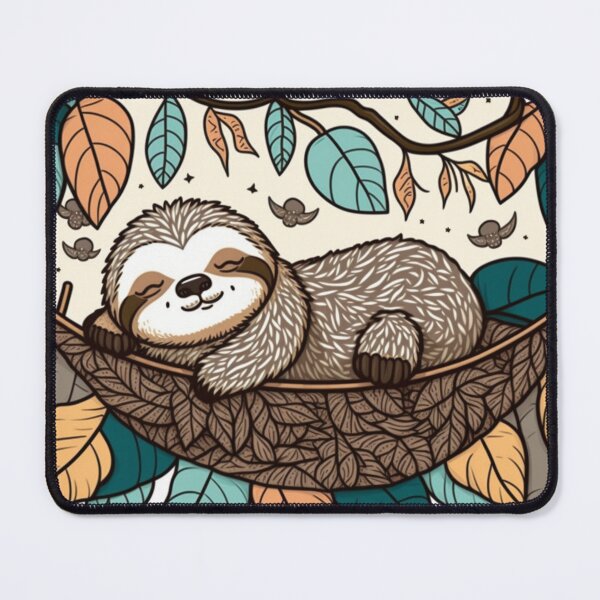 Item preview, Lazy sloth in a hammock designed and sold by wildlifezen.