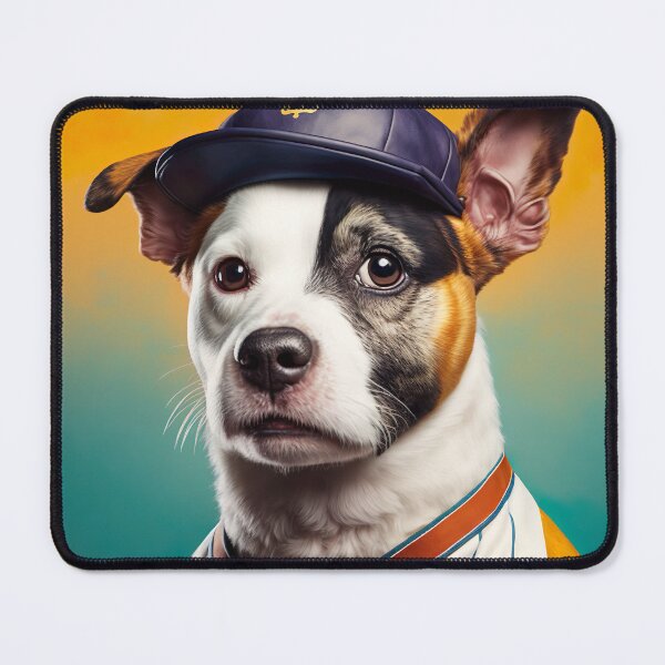 Item preview, Dog with a Baseball Uniform Portrait designed and sold by unrealartwork.