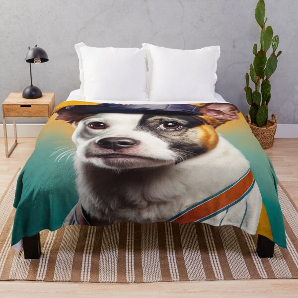 Item preview, Dog with a Baseball Uniform Portrait designed and sold by unrealartwork.